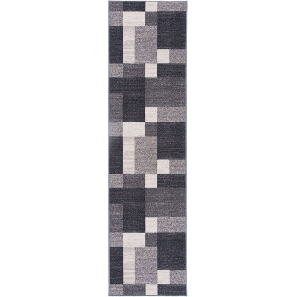 Wrought Studio Akieba Geometric Tufted Gray Area Rug & Reviews Wayfair
